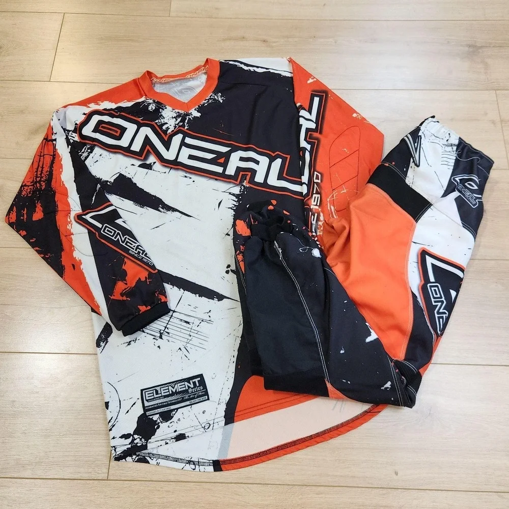 O'Neal Element Jersey Pants Set Youth Large 28 Orange Black Motocross MX Gear